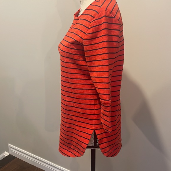 ORANGE WITH NAVY STRIPED SWEATSHIRT - Picture 2 of 5